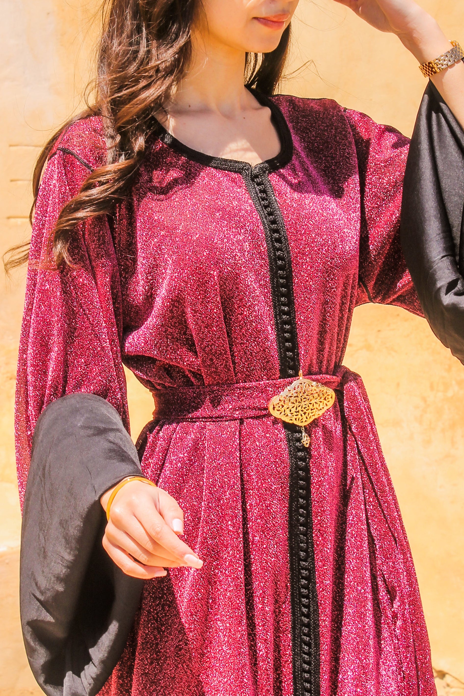 SPARKLE BERRY CAFTAN